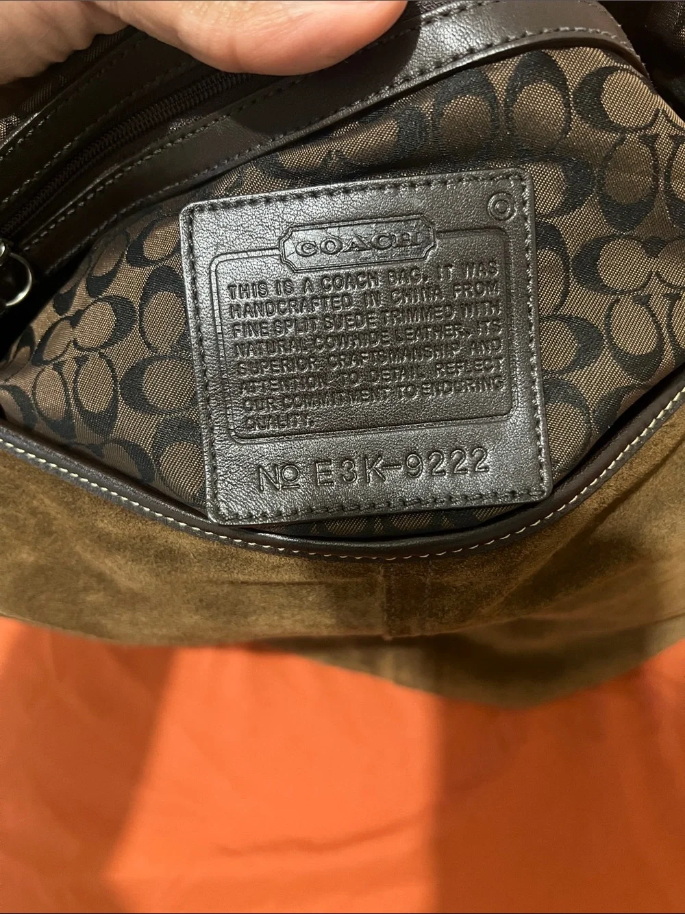 Coach Suede Ergo Hobo 9222
